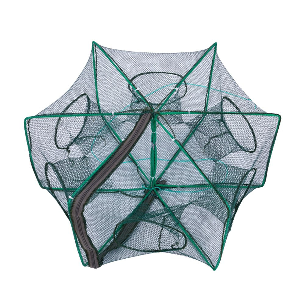 AQOTER 2 Pack Fishing Bait Foldable Net Trap Cast Dip Cage Crab Fish Minnow Crawdad Shrimp