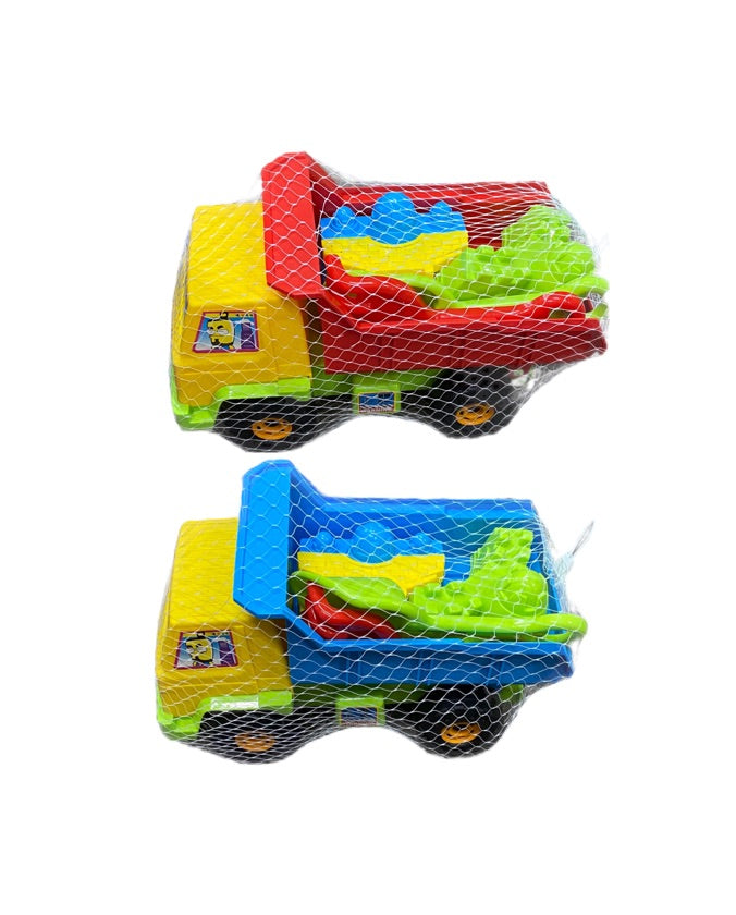 6pc Truck Sand Toys in Net Bag
