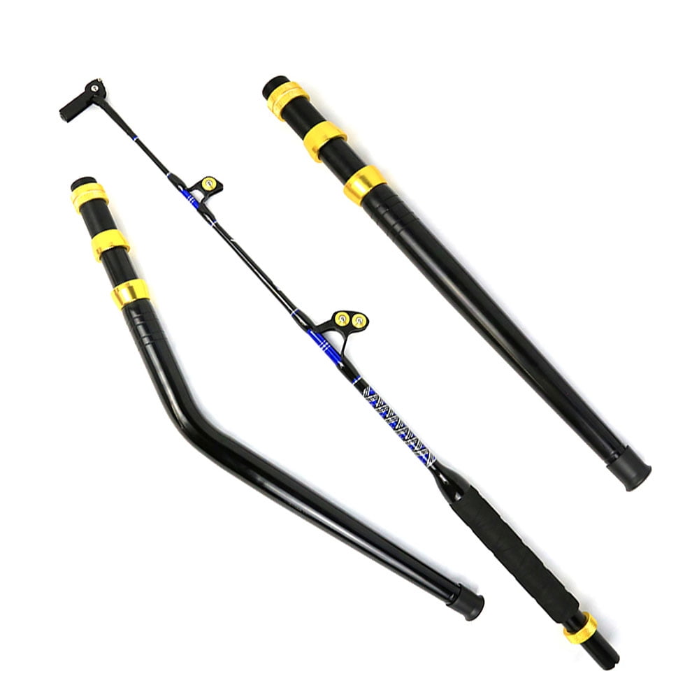 Topline Tackle 2-Piece Straight/Bent Butt Trolling Fishing Rod for Saltwater, Offshore Heavy Duty Rod, Conventional Boat Fishing Pole with Swivel Tip