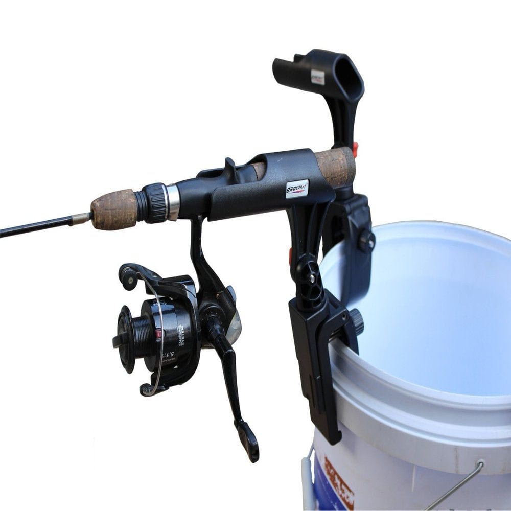 Brocraft Ice Fishing Bucket Rod Holder / Ice Fishing Shelter Rod Holder/ Ice Fishing Sled Rod Holder