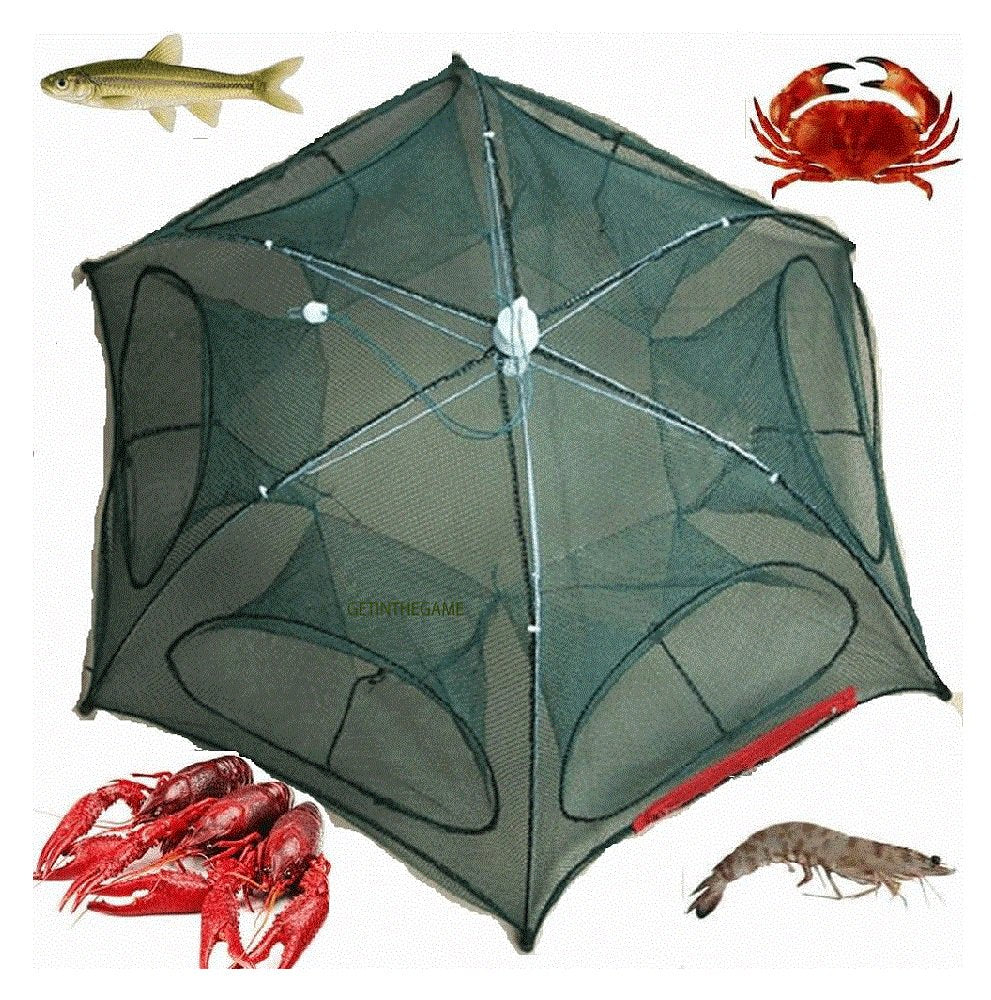 Foldable Fishing Bait Trap Crab Net Crawdad Shrimp Cast Dip Cage Fish Minnow