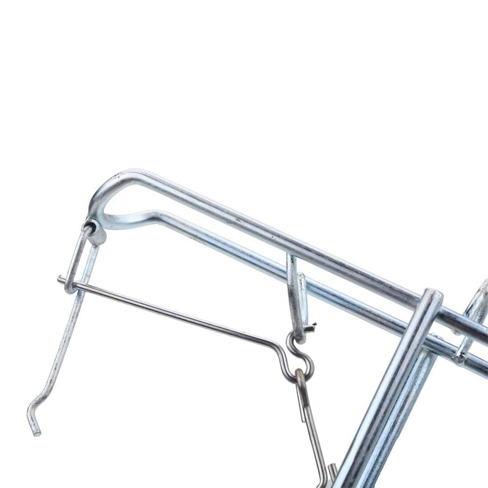 EBTOOLS Boat Fishing Support, Fishing Pole Stand,Portable Fishing Rod Bracket Practical Dual Spring Fishing Pole Metal Holder Stand Accessory