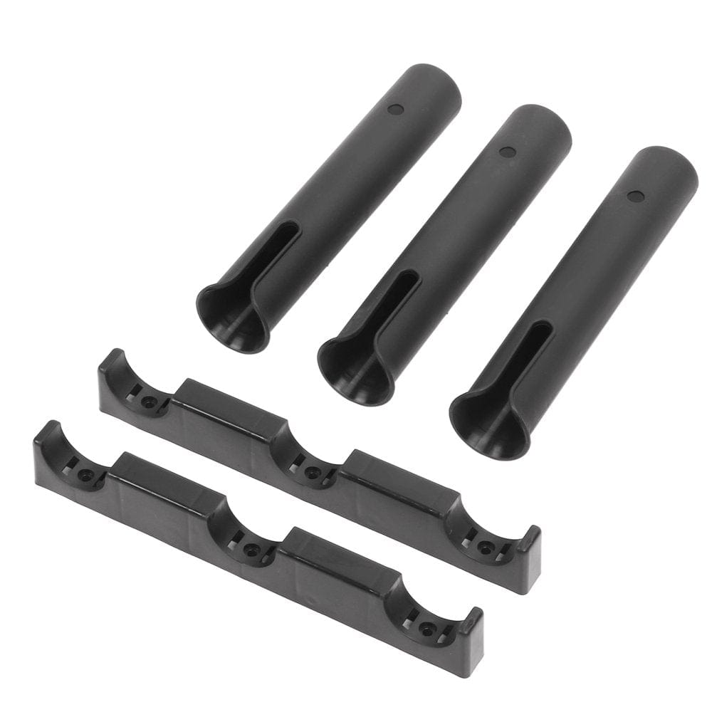 FAGINEY 3 Link Boat Fishing Rod Holder,Plastic 3 Tube Rod Holder,Plastic 3 Tube Rod Holder Rack Free Hands Portable Fishing Rod Holder with Accessories for Fishing