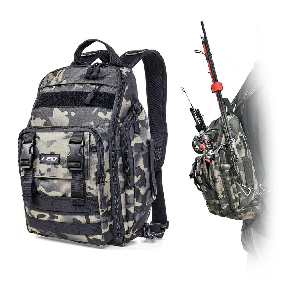 MEGAWHEELS Fishing Tackle Backpack Large Waterproof Camouflage Storage Bag