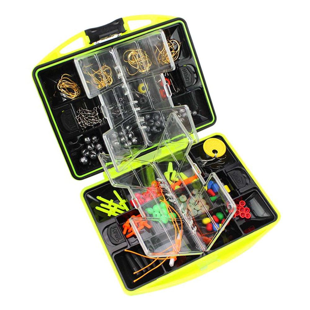 Upgrade Fishing Gear Set Plastic Angling Tackle Tools Box Suit Hook Kit Accessories Outdoor