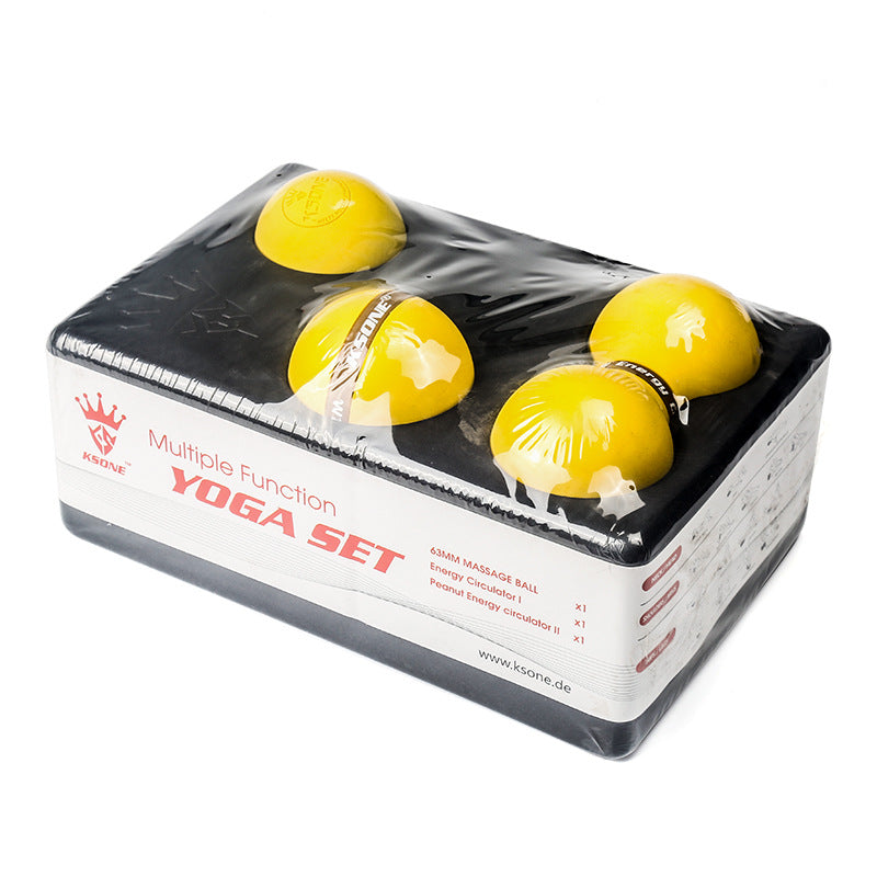 Fascia Ball Eva Set Deep Muscle Relaxation Shoulder Cervical Back Massage Stretching Tool Yoga Brick - Blue Force Sports