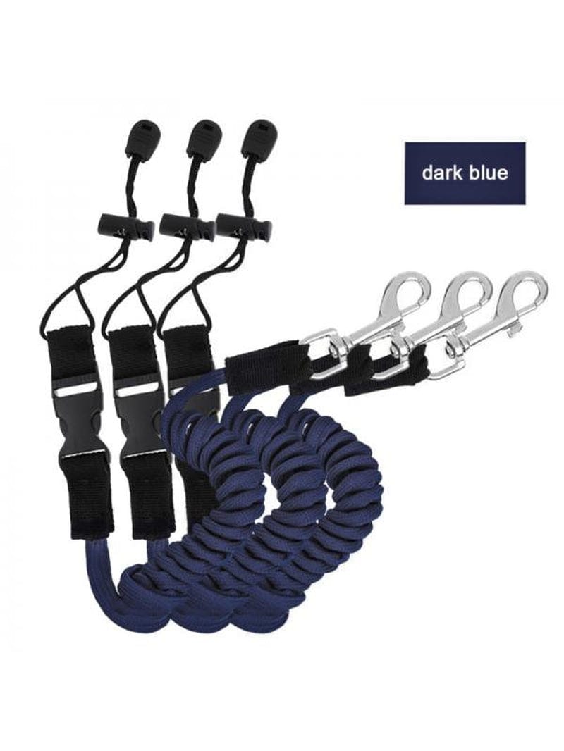 3PCS Survival Duck 1.5 Coiled Kayak Paddle Leash Canoe Accessories Fishing Rod Tether