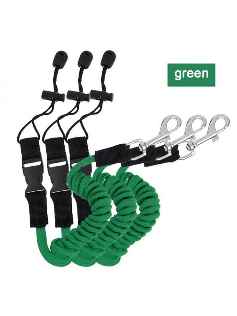 3PCS Survival Duck 1.5 Coiled Kayak Paddle Leash Canoe Accessories Fishing Rod Tether