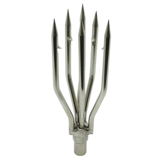 Spearfishing Lionfish 4.5" 6Mm Pole Spear Tip 6 Prong Head Paralyzer W/ Barbs