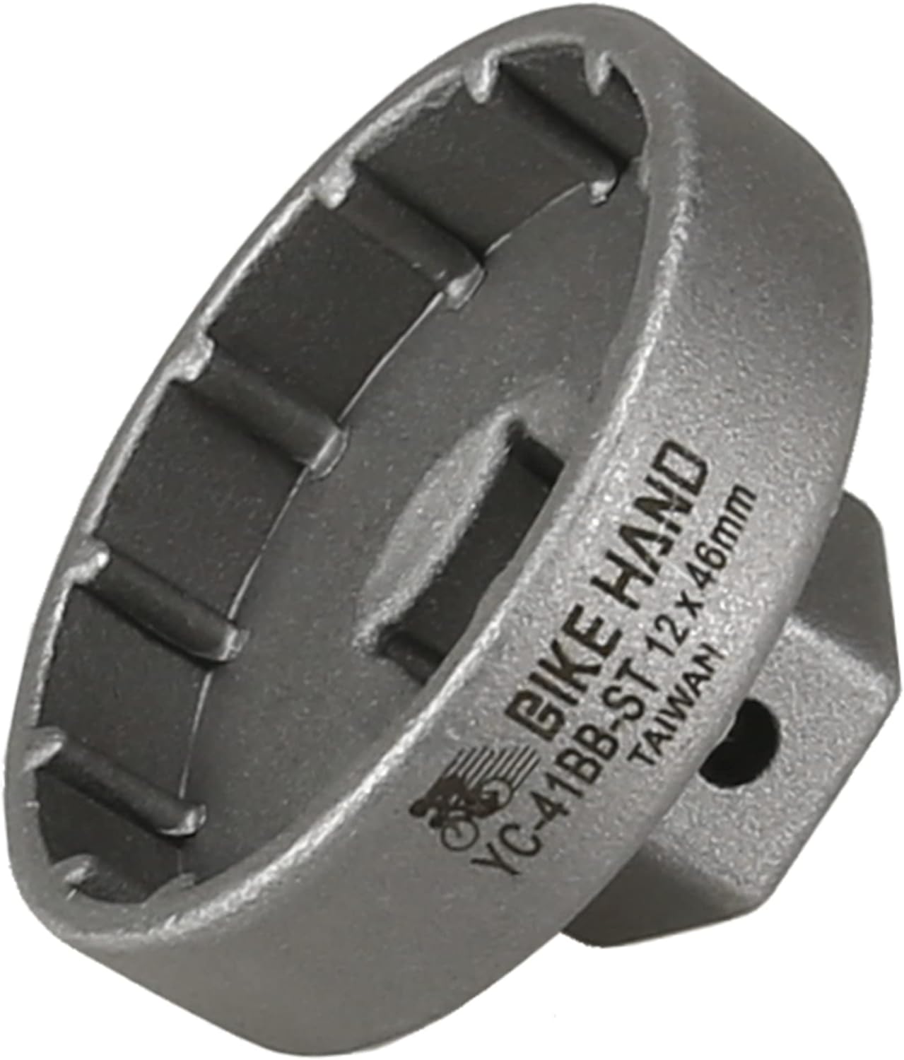 BIKEHAND Bike Bicycle 12 Notch 46mm Bottom Bracket Install Remover Tool Compatible with SRAM Dub - Fit 68mm 73mm External Threaded - Heavy Duty Steel Socket with Handle or Aluminum Alloy Socket