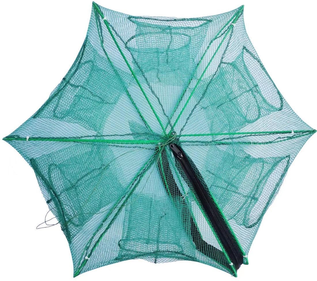 Drasry Fishing Bait Trap Fish Minnow Crayfish Crawdad Shrimp Foldable Cast Net Collapsible Dip Cage 6 12 Hole