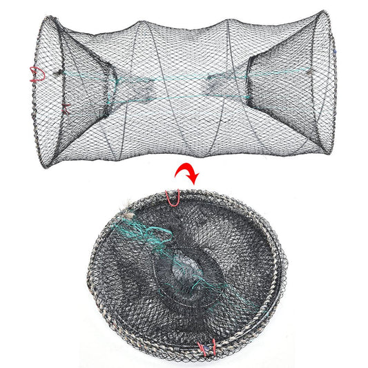 Fishing Bait Trap, Foldable Bait Cast Mesh Trap Net Portable Fishing Landing Net for Crab Fish Lobster Prawn Crayfish