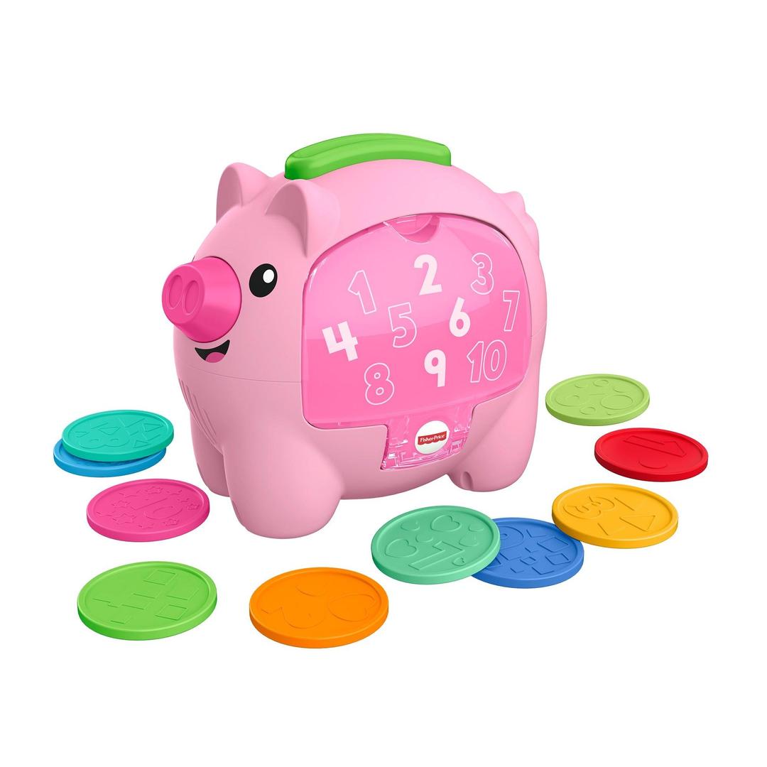 Fisher-Price Laugh & Learn Count & Rumble Piggy Bank Baby & Toddler Toy with Music & Motion