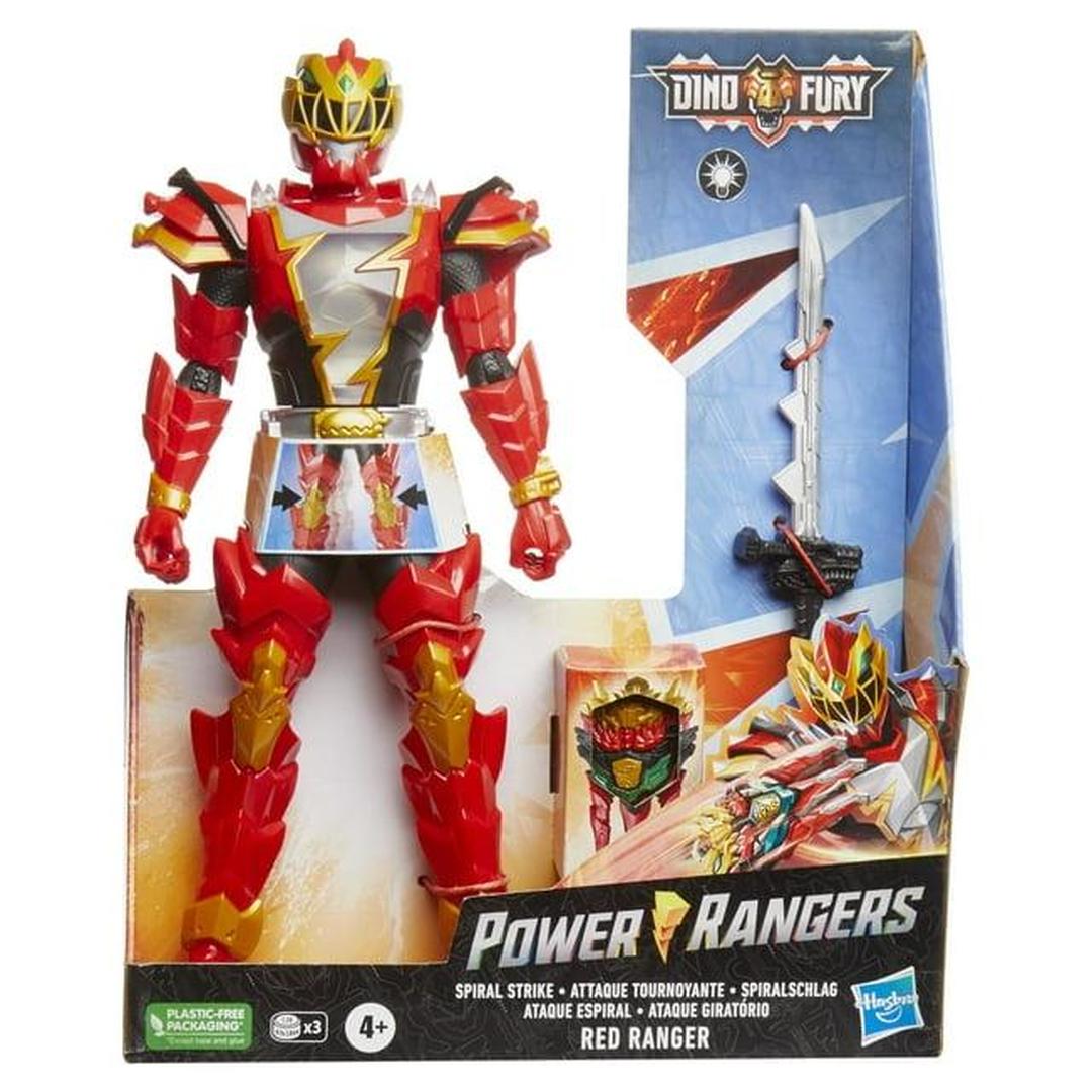 Power Rangers Dino Fury Spiral Strike Red Ranger Action Figure Toys for 4 Years and up