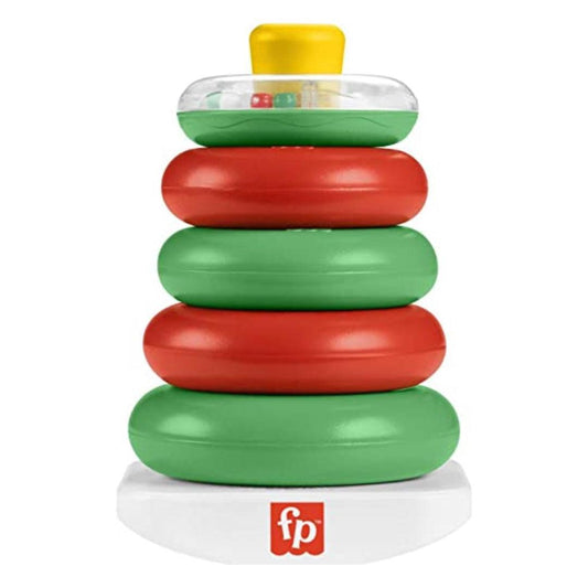 Fisher-Price Baby Stacking Toy Holiday Rock-A-Stack With 5 Rings