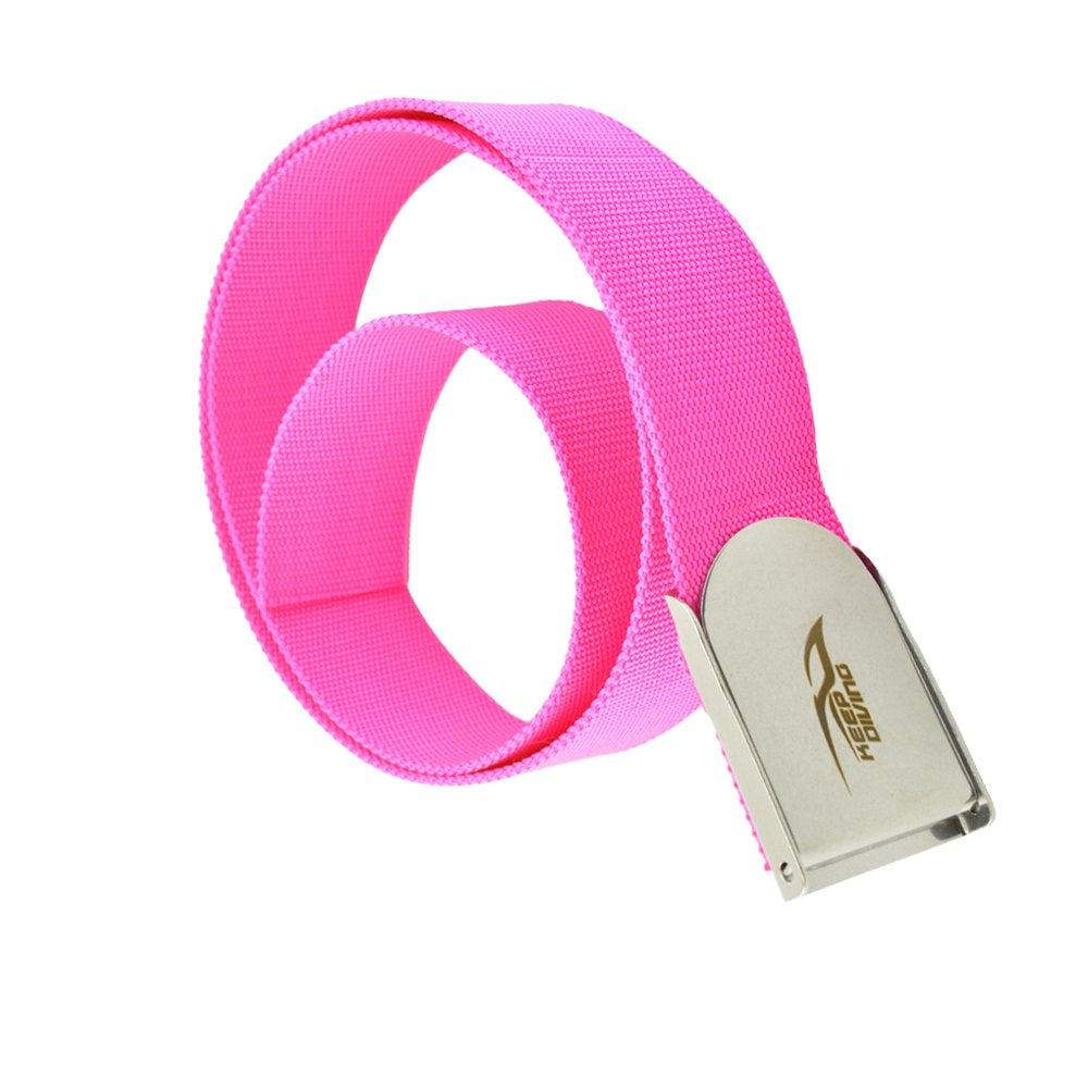 ADVEN Scuba Weight Belt with Stainless Steel Buckle Adjustable Webbing Spear Fishing Supplies Water Sports Replacement for Keep Diving Blue 59.05 Inch