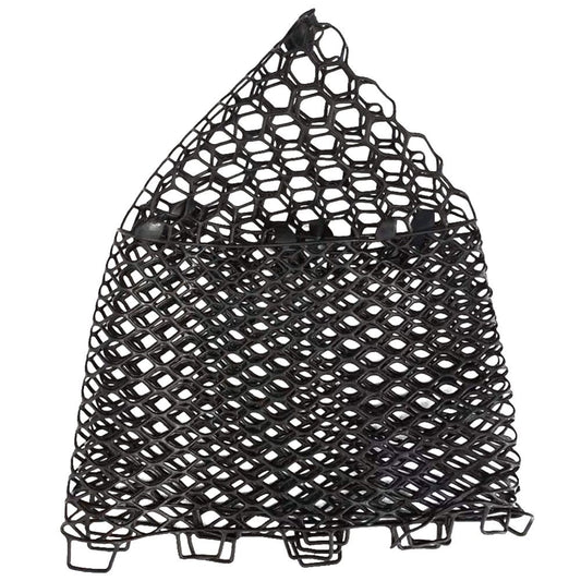 HI-US 55Cm Rubber Fishing Mesh Fish Catch Release Trap Landing Dip Net (Black)