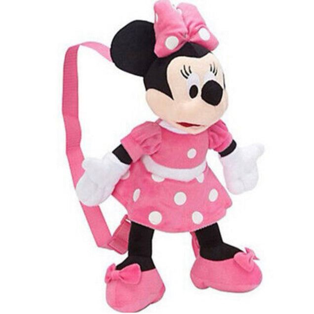 Minnie 15" Pink Real Plush Backpack