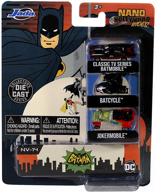 Batman 1966 TV Series Nano Hollywood Rides 3-Pack
