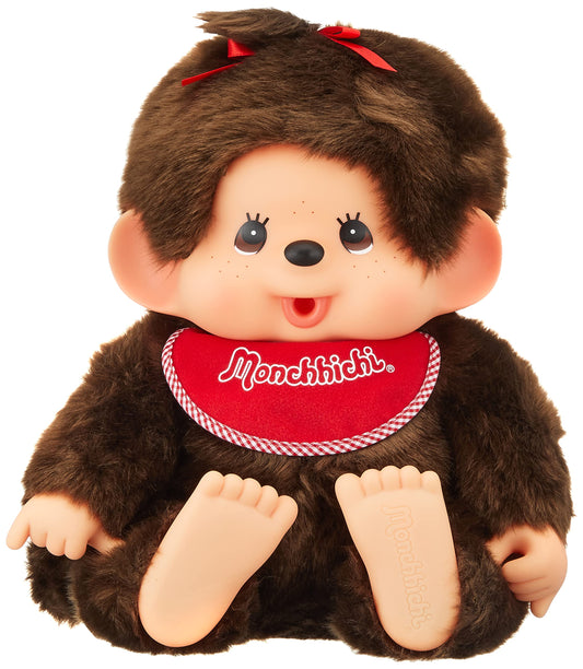 Monchhichi Brown Girl L Size 226658 Sekiguchi 34cm Premium Standard Soft