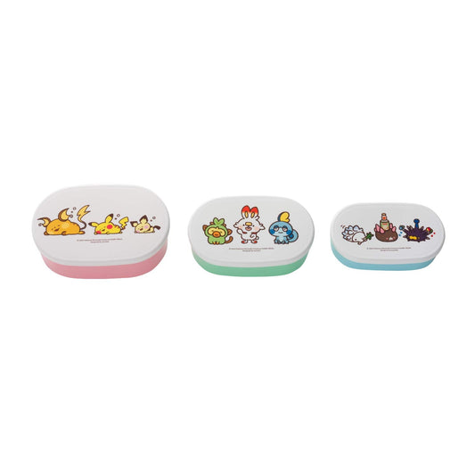 POKEMON CENTER ORIGINAL Bento Box Containers 3 Pcs Set Pokemon Yurutto