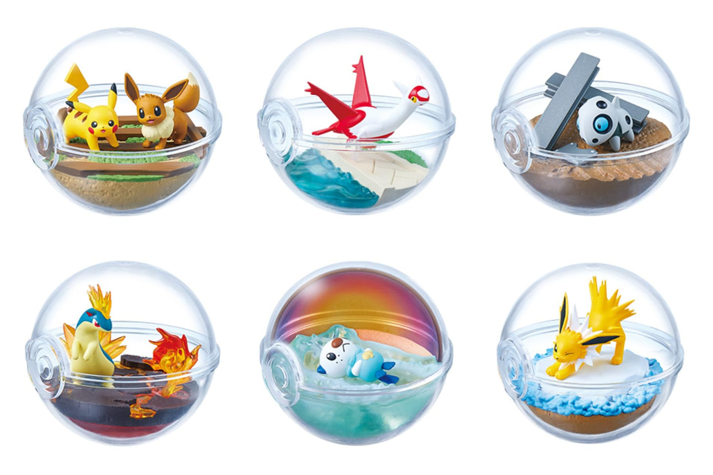 Re-Ment Pokemon Terrarium Collection 13 Box 6 Types 6 Pieces