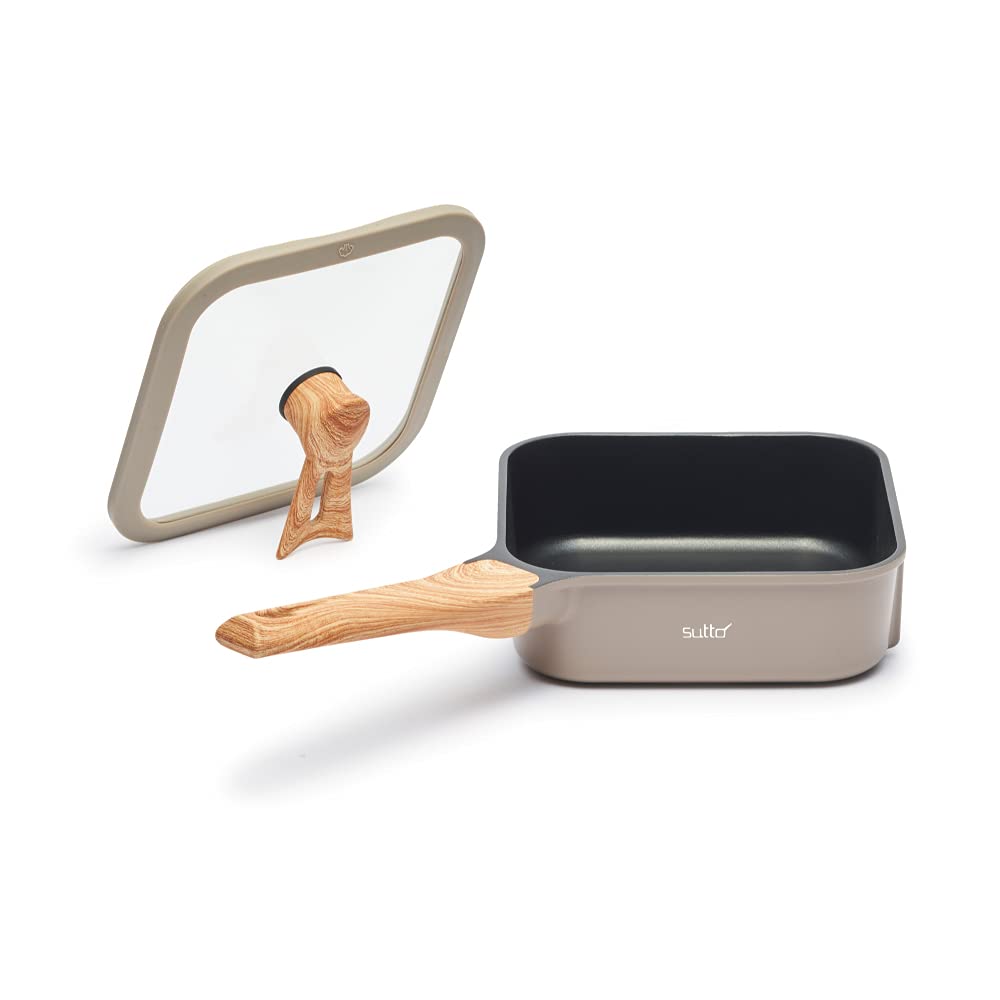 Doshisha Japan Greige Deep Type 18X6Cm Square Frying Pan Sutto