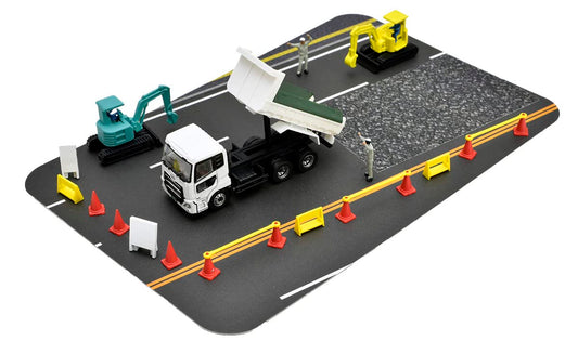 Tomytec Japan Truck Collection Diorama Set For Road Construction Site Dump