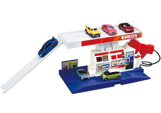 Takara Tomy Tomica World Job Experience Set Full of Sounds Gas Station Eneos (874379) Pvc Cars