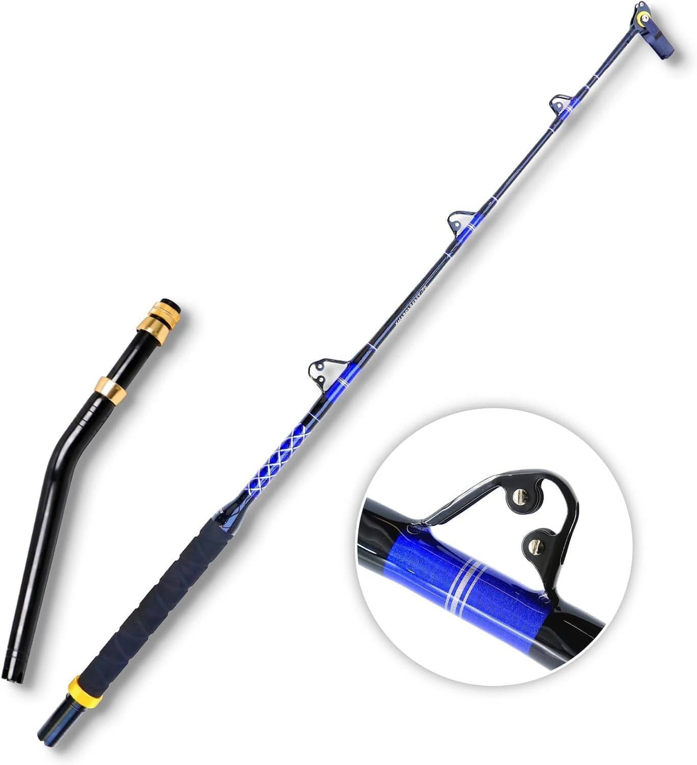 Topline Tackle Bent Butt Fishing Trolling Rod 2-Piece, Saltwater Offshore Heavy Roller Rod Big Game Conventional Boat Fishing Pole 5' 6(50-80lb /80-130lb)