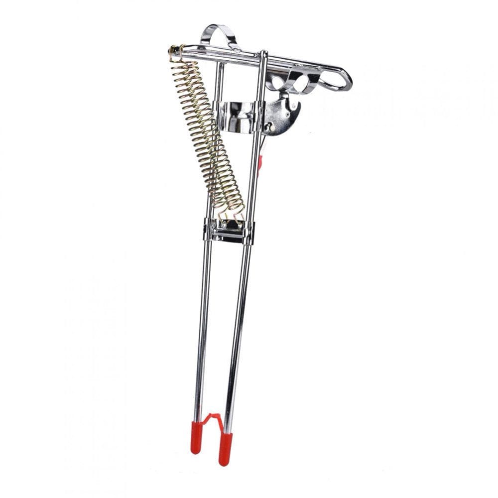CHICIRIS Boat Fishing Support,Fishing Rod Holder,Portable Fishing Rod Bracket Practical Dual Spring Fishing Pole Metal Holder Stand Accessory Fishing Rod Rest