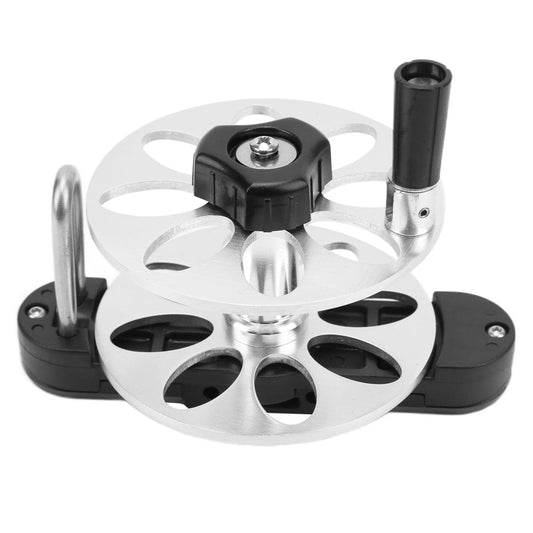 Octpeak Durable Speargun Reel Aluminum Alloy Tightening Knob Fishing Reel Foldable Handle Speargun Accessory,Fishing Reel,Spear Reel
