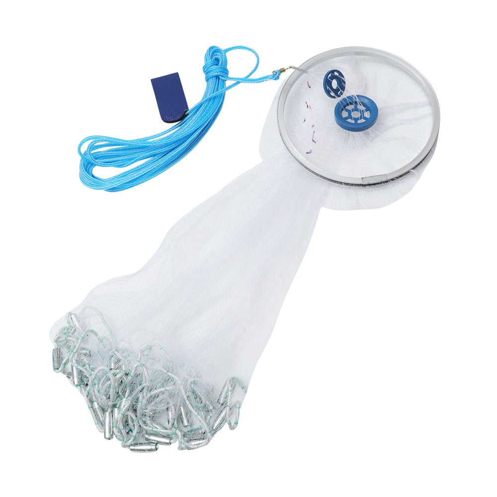 3 Meters Bait Cast Mesh Trap Net Portable Fishing Landing Net Shrimp Cage for Fish Lobster Prawn Minnow Crayfish Crab