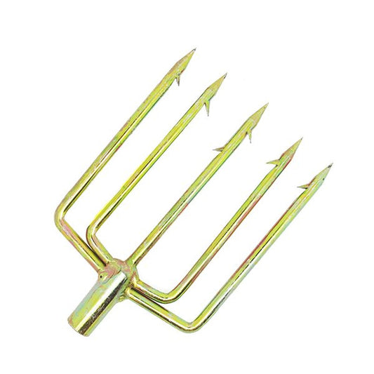 Spearfishing 5 Prong 8Mm Spearhead Fork Harpoon Tip with Barbs