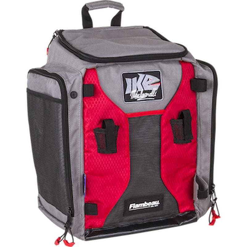 Flambeau Outdoors Ike Backpack Softside Fishing Tackle Box, R50BW-1, Red and Black, 1 Piece
