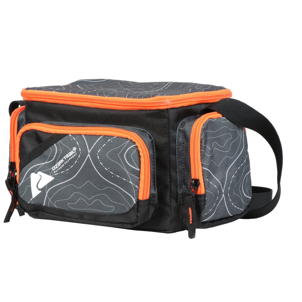 Ozark Trail Soft-Sided 350 Fishing Tackle Bag with 3 Tackle Boxes, Black