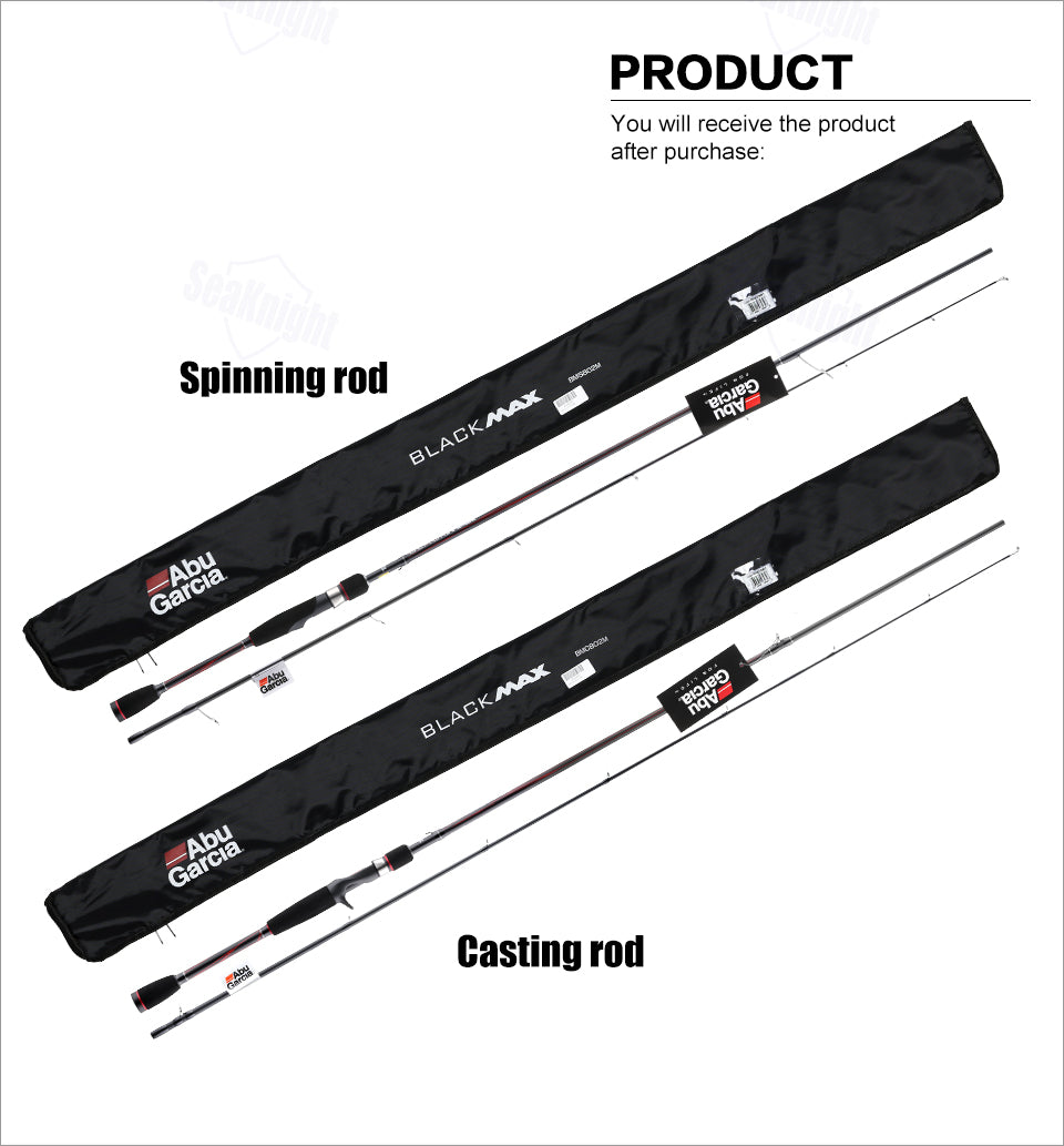 Black Max Baitcasting Abu Garcia Lure Fishing Rod