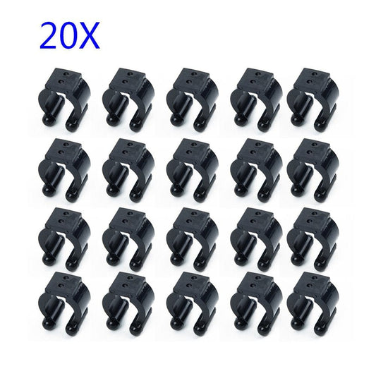 QXKE 20Pcs Portable Fishing Rod Clip Club Pole Storage Rack Clamps Holder Accessories
