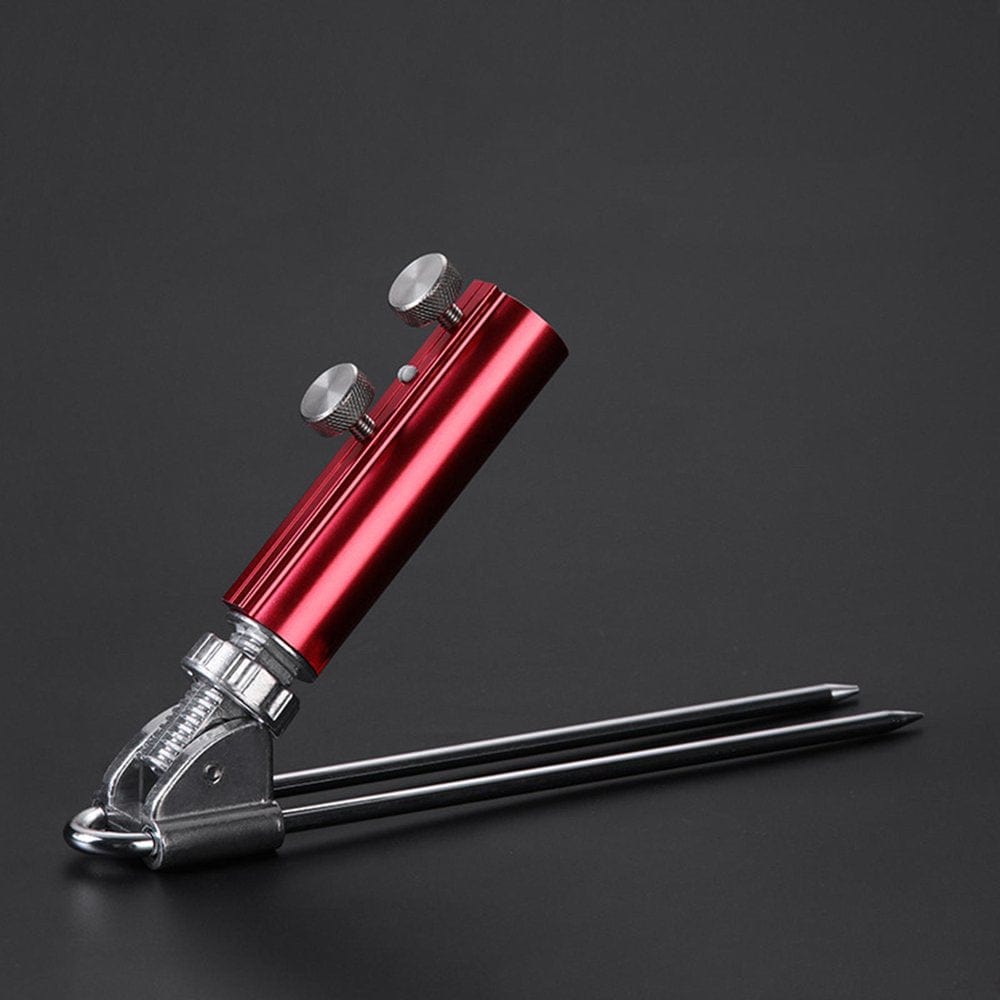 Rotatable Bank Fishing Er, Ground Fishing Pole Holders, Reinforced Stream River Beach Fish Rod Support Stand Accessories Red