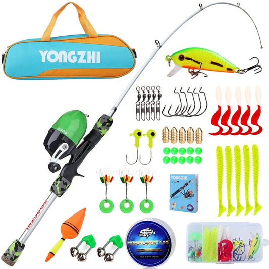 Sougayilang Kids Fishing Pole Telescopic Fishing Rod and Reel Combo