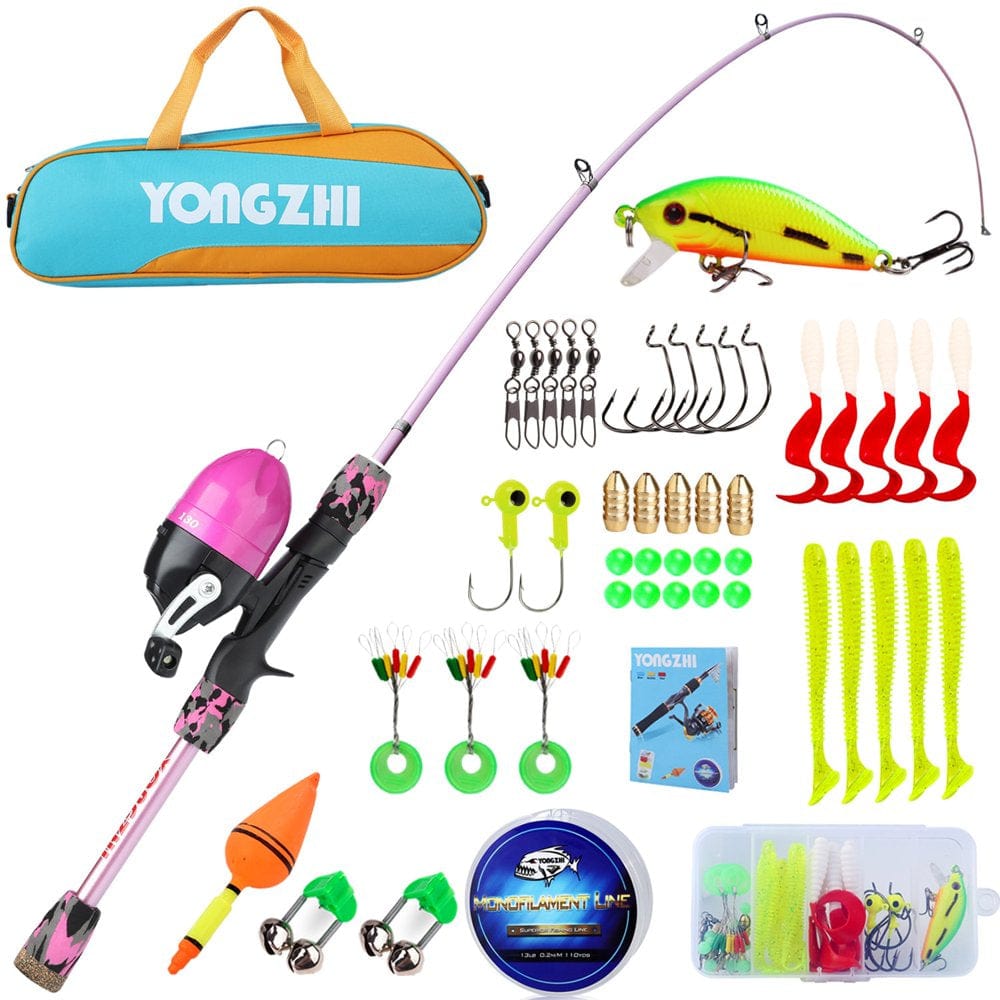 Sougayilang Kids Fishing Pole Telescopic Fishing Rod and Reel Combo