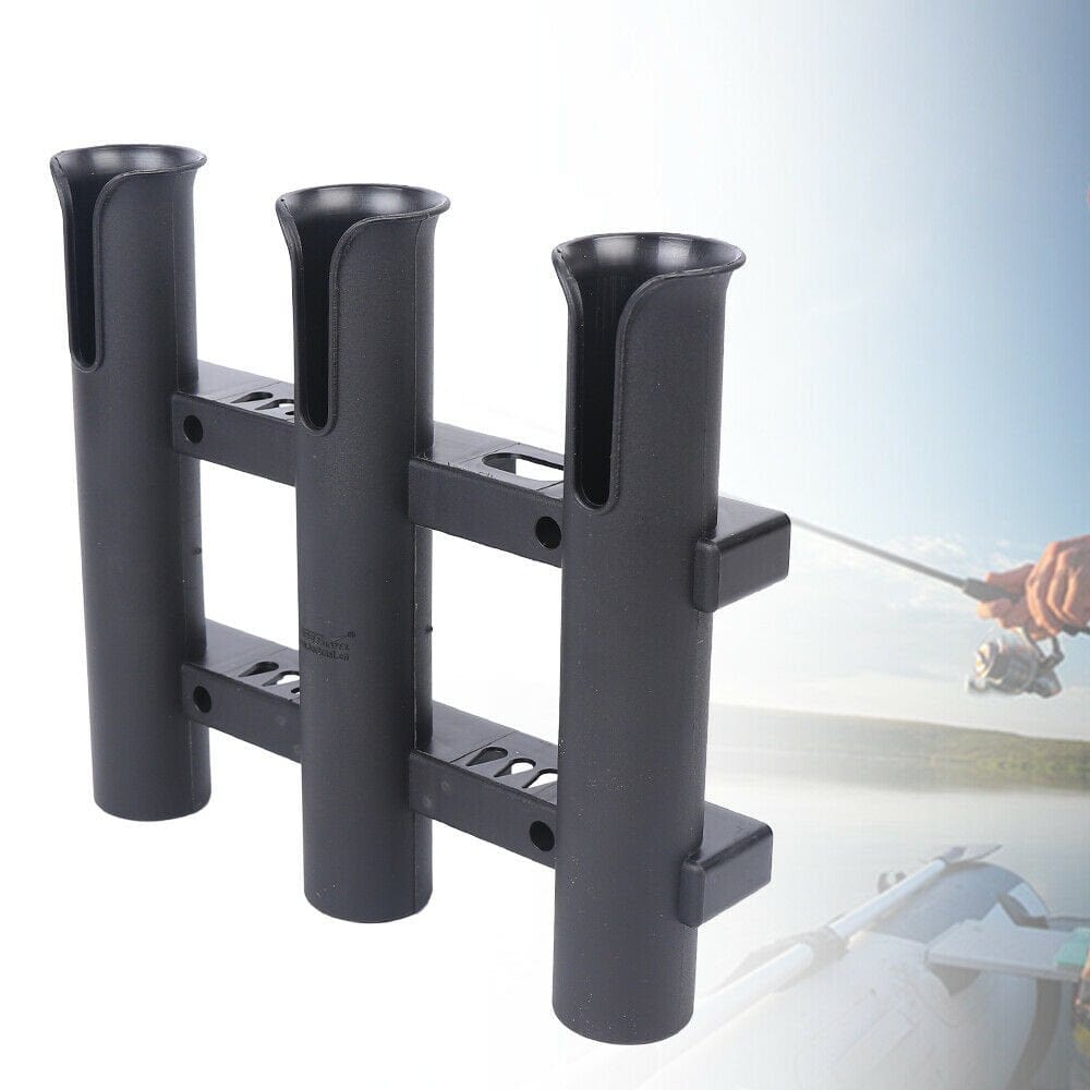 WUZSTAR 3 Pole Fishing Rod Holder Vertical Organizer Tube Plastic Rack for Boat Yacht